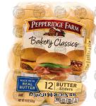 Pepperidge Farm Bakery Classics butter slider buns, 12 pk., wrapper Center Front Picture