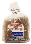 Pepperidge Farm  dark pumpernickle sliced bread half loaf Center Front Picture