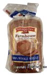 Pepperidge Farm Farmhouse 100% whole wheat hearty sliced bread loaf Center Front Picture