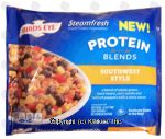 Birds Eye Protein Blends southwest style; a blend of whole grains, black beans, corn, lentils & red bell peppers Center Front Picture