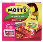 Mott's Snack & Go! cinnamon applesauce, 4-pouches Center Front Picture