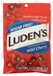 Luden's  sugar free, pectin lozenge/oral demulcent, wild cherry throat drops Center Front Picture