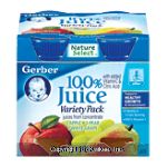 Gerber Juices  Variety Pack Apple/Pear/White Grape 4 Oz Center Front Picture