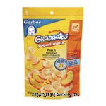 Gerber Graduates Yogurt Melts peach, freeze-dried whipped yogurt & fruit snacks Center Front Picture