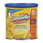 Gerber Graduates Baked Corn Snack Lil' Crunchies Mild Cheddar Center Front Picture