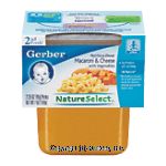 Gerber Nature Select macaroni & cheese with vegetables, 2-pack, 2nd foods Center Front Picture