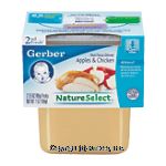 Gerber  apples & chicken nutritious dinner baby food, stage 2, 2-pack Center Front Picture