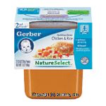 Gerber  chicken & rice nutritious dinner baby food, stage 2, 2-pack Center Front Picture