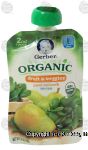 Gerber fruit & veggies organic pear spinach baby food, stage 2 Center Front Picture