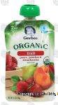 Gerber Organic fruit; pears, peaches & strawberries baby food, stage 2 Center Front Picture