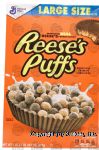 General Mills Large Size reese's puffs cereal, box Center Front Picture