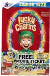 General Mills Large Size lucky charms cereal, box Center Front Picture