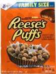 Reese's Family Size sweet and crunchy corn puffs with peanut butter flavor, box Center Front Picture