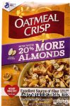 Oatmeal Crisp  flakes, almond pieces, and cluster cereal, box Center Front Picture