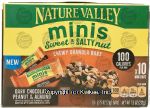 Nature Valley minis dark choclate peanut & almond, sweet & salty nut chewy granola bars, 10 pk, box Center Front Picture