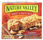 Nature Valley Sweet & Salty Nut cashew granola bars dipped in cashew butter coating bursting with cashews Center Front Picture