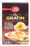 Betty Crocker  au gratin potato mix, you add milk and margarine Center Front Picture