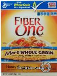 General Mills Fiber One lightly sweetened whole grain flakes with honey clusters Center Front Picture