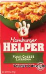 Betty Crocker Hamburger Helper italian four cheese lasagna: pasta & naturally flavored italian-style sauce mix Center Front Picture