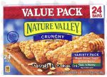 Nature Valley Crunchy variety pack granola bars, maple brown sugar, peanut butter, oats 'n honey, 12-count Center Front Picture