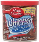 Betty Crocker Whipped milk chocolate frosting made with hershey's dutch cocoa Center Front Picture