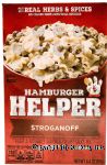 Hamburger Helper  stroganoff pasta & creamy sauce mix Center Front Picture