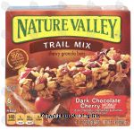 Nature Valley Trail Mix dark chocolate cherry chewy granola bars, dark chocolate, cranberries & cherries, 6 ct Center Front Picture