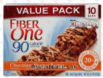 Fiber One 90 calorie chocolate peanut butter chewy bars, 10 bars Center Front Picture