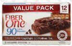 Fiber One 90 Calorie chocolate fudge brownie with chocolate flavored chips Center Front Picture