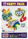 Betty Crocker Party Pack fruit roll ups, fruit gushers, fruit by the foot, fruit fusion assorted flavors Center Front Picture