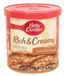 Betty Crocker  coconut pecan frosting, artifically flavored Center Front Picture