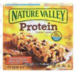 Nature Valley Protein peanut butter dark chocolate chewy bars with semisweet chocolate chips, gluten free, 5 -count Center Front Picture