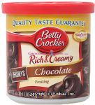 Betty Crocker Rich & Creamy chocolate frosting Center Front Picture