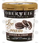 Oberweis Super Premium cookies-n-cream ice cream Center Front Picture