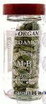 Morton & Bassett 100% Organic cardamom, glass jar Center Front Picture