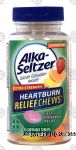 Alka Seltzer Relief Chews extra strength calcium caronate for antacid, assorted fruit, chewable tablets Center Front Picture