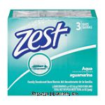 Zest Zestfully Clean refreshing bars, aqua with vitamin e, 3-count Center Front Picture