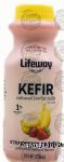 Lifeway  kefir cultured, 1% milkfat, lowfat milk, strawberry banana, plastic bottle Center Front Picture