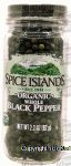 Spice Islands  organic whole black pepper Center Front Picture