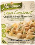 Michelina's Lean Gourmet chicken alfredo florentine; creamy alfredo sauce with white chicken & spinach with fettuccine Center Front Picture