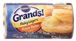 Pillsbury Grands! 8 big honey butter biscuits, flaky layers Center Front Picture