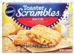 Pillsbury Toaster Scrambles bacon; cheese sauce, egg & bacon in a pastry crust Center Front Picture