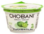 Chobani Greek Yogurt key-lime blended low-fat greek yogurt Center Front Picture