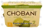 Chobani  key lime blended greek yogurt, 5.3-oz. plastic cups Center Front Picture