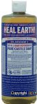 Dr. Bronner's Magic Heal Earth! 18-in-1 hemp peppermint pure-castile liquid soap Center Front Picture