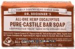 Dr. Bronner's Magic  pure-castile bar soap, all-one hemp eucalyptus Center Front Picture