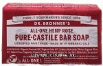 Dr. Bronner's Magic  pure-castile bar soap, all-one hemp rose Center Front Picture