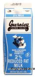 Guernsey Dairy Farms  2 % reduced fat milk, grade a pasteurized homogenized Center Front Picture