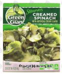 Green Giant Steamers creamed spinach with artificial cream flavor Center Front Picture