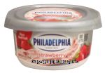 Philadelphia  strawberry cream cheese spread, more real fruit Center Front Picture